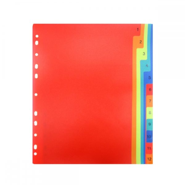 Sai's Officepoint, File Dividers, 12 Lines, Coloured, A4